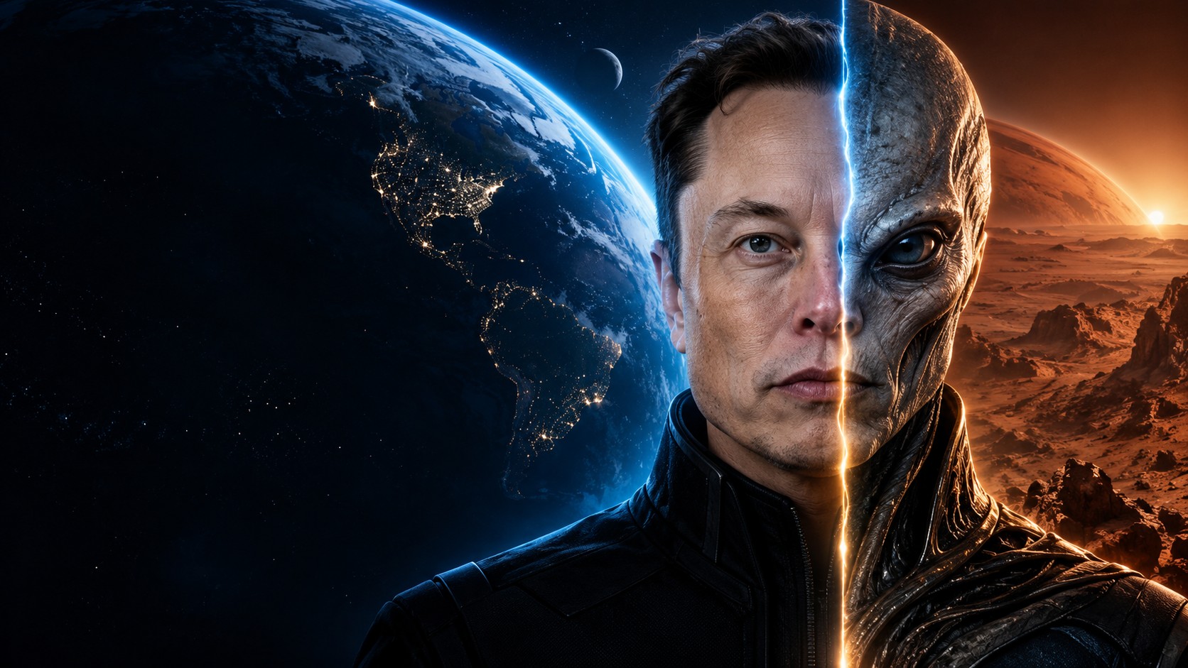 Alien X between Earth and Mars